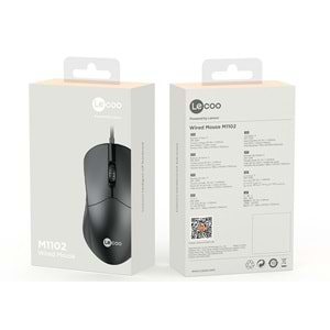 Mouse Optik 1200 DPI Lenovo Lecoo M1102 Siyah