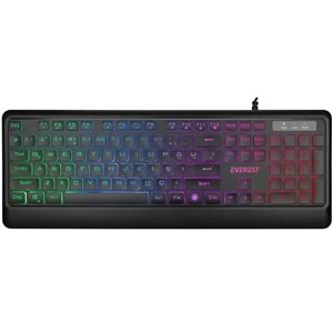 Klavye Mouse Set Oyuncu Rainbow Aydınlatmalı Everest KM-R59 FORZA PLUS