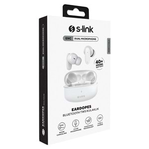 Kulaklık Bluetooth TWS 4 Mikrofonlu Enc Dual Mic 50/500mah S-link EARDOPES SL-TWS08