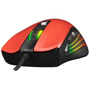 Mouse Oyuncu RGB Ledli 7 Tuşlu Makrolu 6400 Dpi Rampage SMX-R33 Limbo Kırmızı