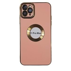 İphone 11 Pro Max Kılıf Lüx Lazer Gold Turuncu