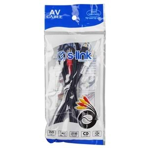 3.5 MM. Aux To 2Rca Ses Kablosu 1.5 M S-link SL-857