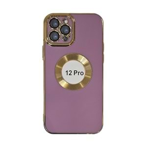 İphone 12 Pro Kılıf Lüx Lazer Gold Rosegold