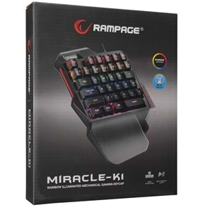 Klavye Oyuncu Gaming Mini Blue Switch Rampage MIRACLE K1