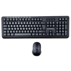 Klavye Mouse Set Q Kablosuz Platoon PL-399 Siyah