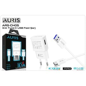 Şarj Aleti Takım Type-C 3.1A Auris ARS-CH05