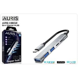 Usb Çoğaltıcı 3 Port Ve 2 Port Type-C Auris ARS-HB02