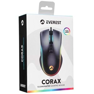 Mouse Oyuncu Gaming Işıklı 7200 Dpi Everest SM-G56 CORAX