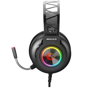 Kulaklık Mikrofonlu Oyuncu Usb 7.1 RGB Işık Rampage Miracle-X5