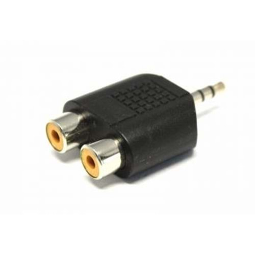 3.5 MM. Jack To 2 Dişi Rca Çevirici qtop q-728