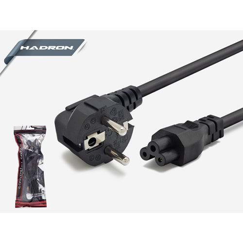 Adaptör Yonca Güç Kablosu 0.75 MM 1.2 M Hadron HD4411 HDX5524 Poşetli