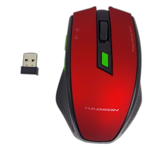 Mouse Kablosuz 2.4 Ghz Hadron HDX3404 Siyah-Kırmızı