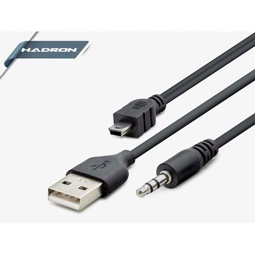 Usb To 3.5 MM + 5 Pin Kablo Medya Player Kablosu Hadron HD4417