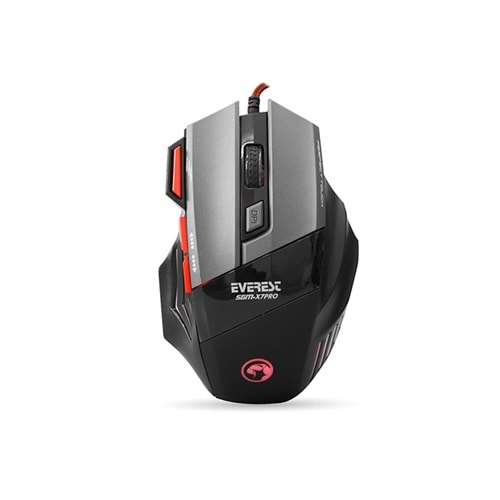 Mouse Oyuncu & Mouse Pad 7200 dpi Customizable Everest SGM-X7 PRO Siyah