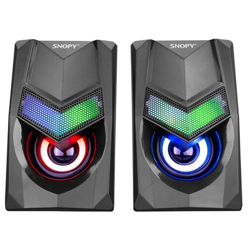 Hoparlör Speaker Usb 3Wx2 Rgb Ledli Snopy SN-X25