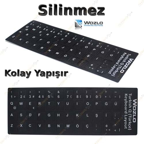 Notebook Klavye Sticker Türkçe Q Siyah Hadron HDX8256