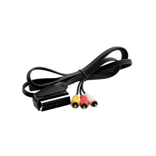 Scart To 3Rca Görüntü Kablosu 1.2 M Rose RC-04