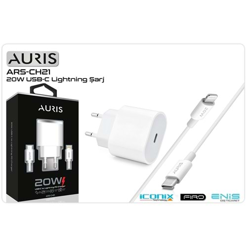 Şarj Aleti Takım İphone Ligtning 20W Auris ARS-CH21