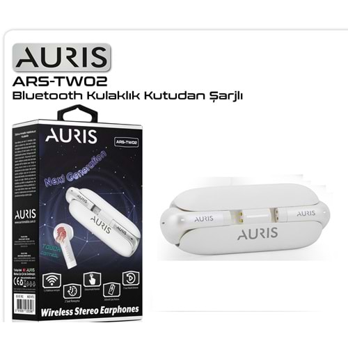 Kulaklık Bluetooth Auris ARS-TW02 Beyaz