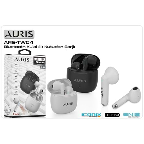 Kulaklık Bluetooth Auris ARS-TW04 Siyah