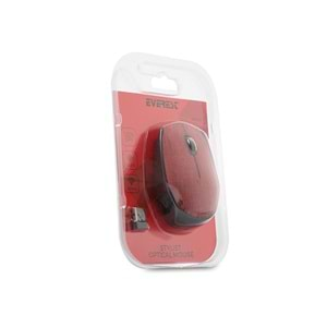 Mouse Kablosuz Kumaş Yüzey Everest KM-218 Kırmızı