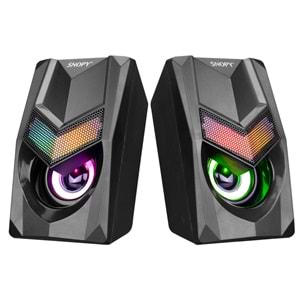 Hoparlör Speaker Usb 3Wx2 Rgb Ledli Snopy SN-X25