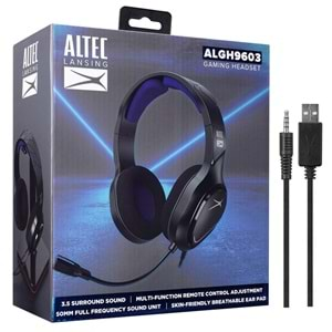 Kulaklık Mikrofonlu Oyuncu Mavi Ledli PS4/XBOX/Mobil Uyumlu Altec Lansing ALGH9603 5iyah