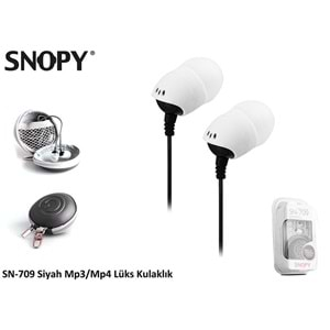 Kulaklık Mikrofonlu Kulak İçi Koruma Çantalı Snopy SN-709 Siyah