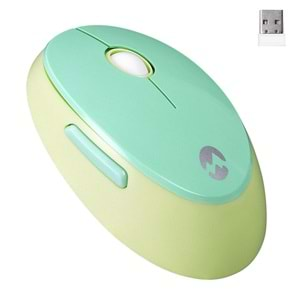 Klavye Mouse Set Daktilo Stil Multimedia Q Kablosuz Everest Round KM-6282 Yeşil