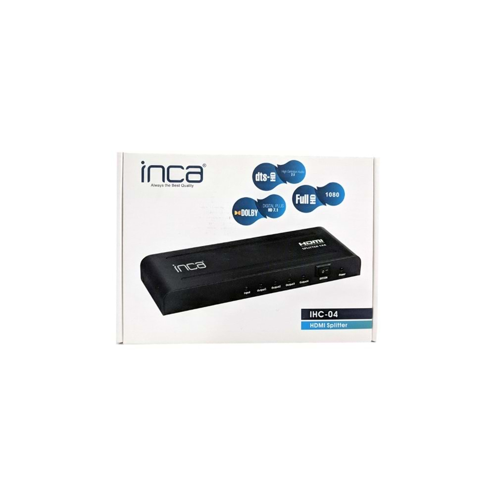 Hdmı Çoklayıcı Splitter 4 Port 1 Giriş 4 Çıkış İnca IHC-04