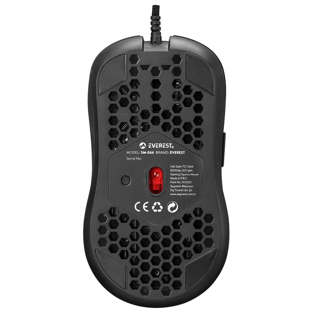 Mouse Oyuncu Gaming Led Işıklı 8000 Dpi Everest SM-G66 X-HOLE